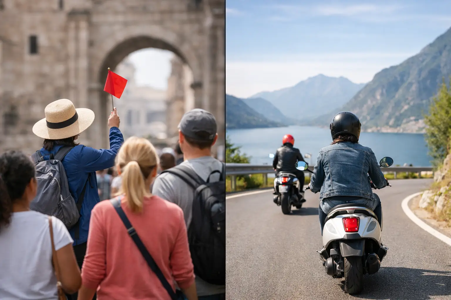 Guided Tour Versus Free Ride
